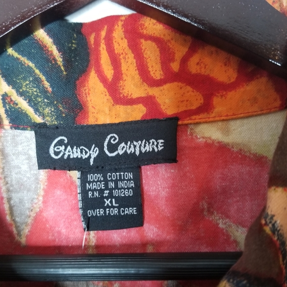 Gandy Couture Colorful Fall Print Jacket Sz XL W/Beading/Sequin - Picture 9 of 13